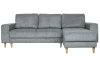 Rohová sedací souprava Noa, šedá látka