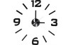 Nalepovací hodiny 50 cm, černé