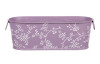 Obal na truhlík fialový s bílými růžemi, 27,5 cm