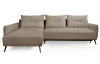 Rohová sedací souprava Dream, světle hnědá látka, levý roh