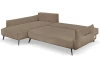 Rohová sedací souprava Dream, světle hnědá látka, levý roh