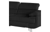 Rohová sedací souprava Lotos, černá tkanina, levý roh