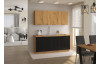 Přední panel na vestavnou kuchyňskou myčku Modena, 60 cm, dub artisan/černá
