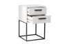 Noční stolek se 2 zásuvkami Suna, bílý