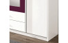 Šatní skříň Krefeld, 181 cm, bílá/fialová