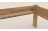 Rohová postel se zástěnou vlevo Fava L 180x200 cm, přírodní buk
