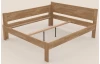Rohová postel se zástěnou vlevo Fava L 180x200 cm, přírodní buk