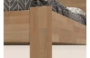 Rohová postel se zástěnou vlevo Fava L 180x200 cm, přírodní buk
