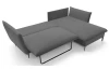 Rohová sedací souprava Gloss, popelavá šedá látka, pravý roh