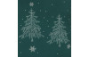 Vánoční dekorační polštář Stromky 45x45 cm, zelený