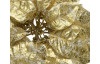 Umělý květ na klipu Vánoční hvězda 26 cm, zlatá