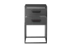 Noční stolek se 2 zásuvkami Suna, grafitový