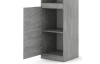 Regál s dvířky Carlos, šedý beton, šířka 40 cm