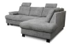 Rohová sedačka Roxy, holubí šedá látka, pravý roh