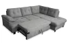 Rohová sedačka Roxy, holubí šedá látka, pravý roh