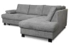 Rohová sedačka Roxy, holubí šedá látka, pravý roh