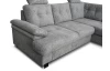 Rohová sedačka Roxy, holubí šedá látka, pravý roh