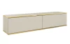 Závěsná TV skříňka Orfeo, 135 cm, béžová/zlatá