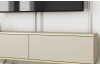 Závěsná TV skříňka Orfeo, 135 cm, béžová/zlatá