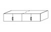 Skříňový nástavec Case, 181 cm, dub stirling