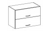Horní kuchyňská skříňka Karmen 80GU, 80 cm, světle šedá/krémová