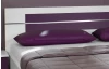 Postel s nočními stolky Burano 160x200 cm, bílá/fialová