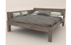 Rohová postel se zástěnou vlevo Fava L 180x200 cm, šedý buk