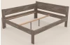 Rohová postel se zástěnou vlevo Fava L 180x200 cm, šedý buk
