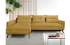 Rohová sedací souprava Dream, hořčicová žlutá látka, levý roh