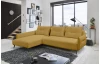 Rohová sedací souprava Dream, hořčicová žlutá látka, levý roh