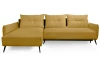 Rohová sedací souprava Dream, hořčicová žlutá látka, levý roh