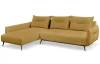 Rohová sedací souprava Dream, hořčicová žlutá látka, levý roh