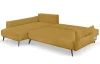 Rohová sedací souprava Dream, hořčicová žlutá látka, levý roh