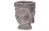 Obal na květináč Buddha hlava, šedý