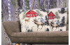 Vánoční dekorační polštář Zasněžená chaloupka, 45x45 cm