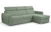 Rohová sedací souprava Mistic, rákosově zelená látka
