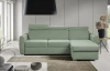 Rohová sedací souprava Mistic, rákosově zelená látka