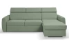 Rohová sedací souprava Mistic, rákosově zelená látka
