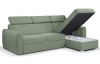 Rohová sedací souprava Mistic, rákosově zelená látka
