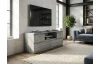 TV skříňka Carlos, šedý beton, šířka 140 cm