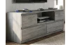TV skříňka Carlos, šedý beton, šířka 140 cm