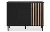 Komoda Monea 118 cm, černá/dub artisan