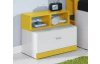 Noční stolek Mobi, bílý/žlutý