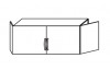 Rohový skříňový nástavec Case, dub stirling