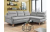 Rohová sedací souprava Danny, světle šedá látka