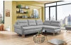 Rohová sedací souprava Danny, světle šedá látka