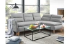 Rohová sedací souprava Danny, světle šedá látka