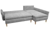 Rohová sedací souprava Danny, světle šedá látka