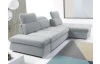 Rohová sedací souprava Focus, světle šedá látka, pravý roh