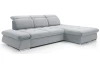 Rohová sedací souprava Focus, světle šedá látka, pravý roh